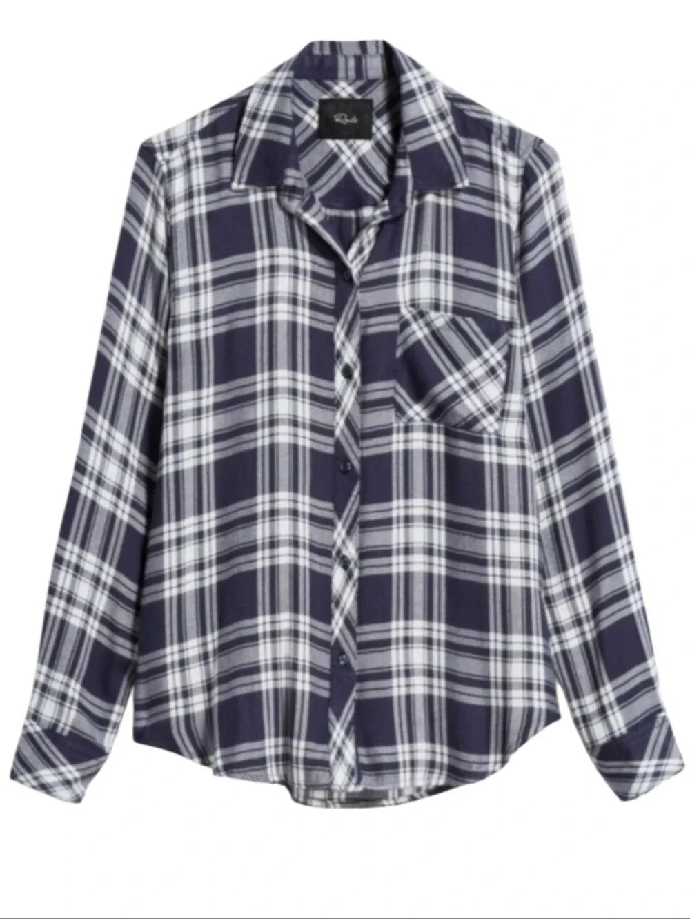 Rails Ellson Indigo Navy Button Down Flannel Women's Size Medium Comfy Soft